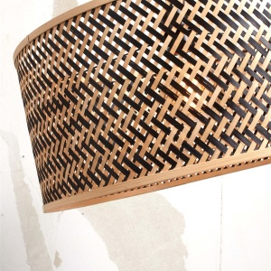 Lampadar eco din bambus Java S bl/32x18, negru/ natur 231983 universul-luminii.ro