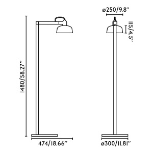 Lampadar/Lampa de podea design ambiental TATAWIN alb 214433 universul-luminii.ro