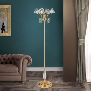 Lampadar, Lampa de podea design clasic LA BOHEME, auriu 241513 universul-luminii.ro
