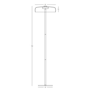 Lampadar, Lampa de podea design modern LED DECO negru/ fumuriu 151953 universul-luminii.ro