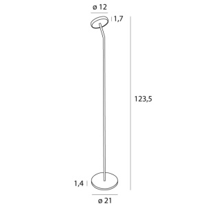 Lampadar, Lampa de podea LED design minimalist Ibiza 151073 universul-luminii.ro