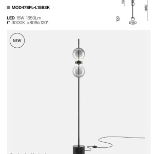 Lampadar, Lampa de podea LED Double Moon - Img 10