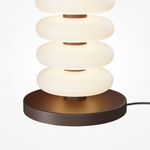 Lampadar, Lampa de podea LED metal maro, sticla Nuvem - Img 4