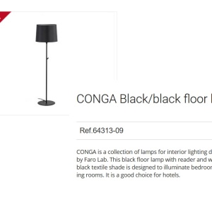 Lampadar / Lampa de podea modern design elegant CONGA negru 64313-09 84203 universul-luminii.ro