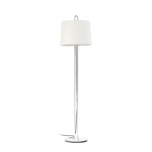 Lampadar / Lampa de podea moderna design elegant MONTREAL crom/alb