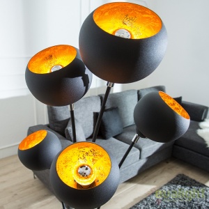 Lampadar / Lampa de podea moderna Magma negru/ auriu A-37004 VC 43733 universul-luminii.ro