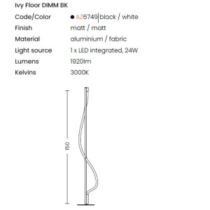 Lampadar LED design modern IVY - Img 5