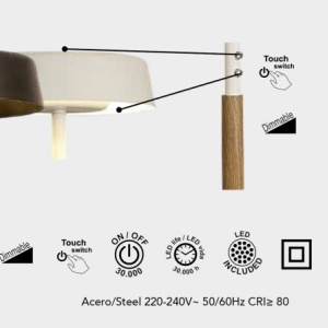 Lampadar LED design modern NOA II alb - Img 3