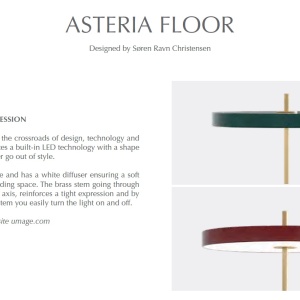 Lampadar LED design scandinav Asteria floor - ruby red 2341 VTC - Img 3