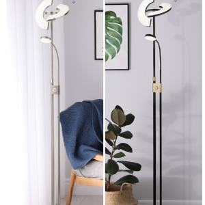 Lampadar LED, Lampa de podea design modern Gio, nickel satinat EU1024SNCC SRT 87253 universul-luminii.ro