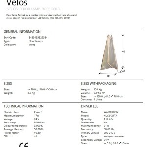 Lampadar LED ultra-modern design exclusivist Velos SV-608312 - Img 7