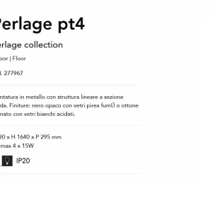 Lampadar modern Perlage pt4 alama/alb - Img 2