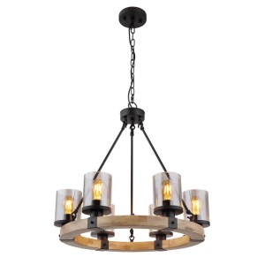 Lustra 6L design industrial Lila negru, maro