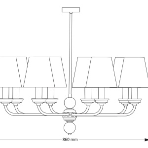 Lustra 8 brate moderna realizata manual Abano 79263 universul-luminii.ro
