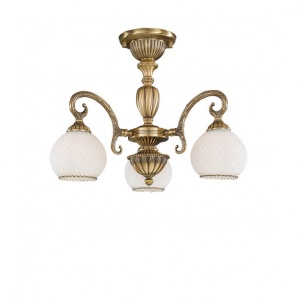 Lustra aplicata clasic design italian din alama, sticla 8400 RA-PL. 8420/3