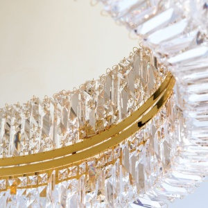 Lustra aplicata cristal Schöler design modern de lux Ring 107cm gold 221383 universul-luminii.ro