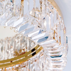 Lustra aplicata cristal Schöler design modern de lux Ring 75cm gold 95843 universul-luminii.ro