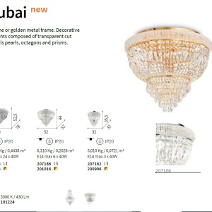 Lustra aplicata design clasic DUBAI PL24 CROMO 243566 IDL - Img 2
