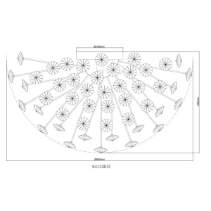 Lustra aplicata design elegant KATRINA 60cm crom 64135D1C GL 247443 universul-luminii.ro
