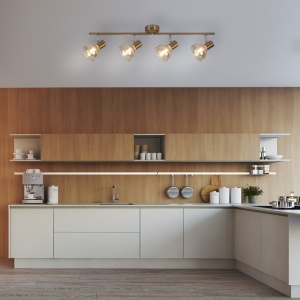 Lustra aplicata design modern Holly 4L auriu/amber - Img 4