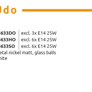 Lustra aplicata design modern UDO 3L nickel/alb - Img 5