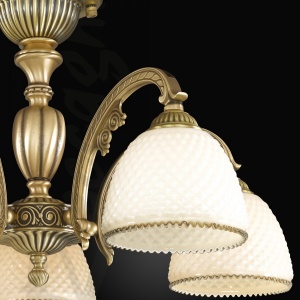 Lustra aplicata din alama cu 5 brate design italian 7055 107713 universul-luminii.ro
