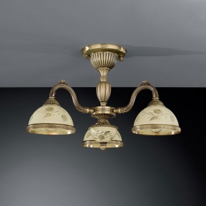 Lustra aplicata din alama cu sticla decorata design italian III 6208 101763 universul-luminii.ro