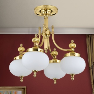 Lustra aplicata eleganta stil clasic Nostalgie 4L alama lucios/opal 163673 universul-luminii.ro