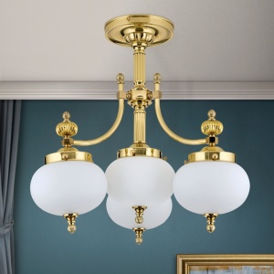 Lustra aplicata eleganta stil clasic Nostalgie 4L alama lucios/opal 241523 universul-luminii.ro