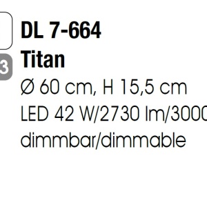 Lustra aplicata LED dimabila design modern circular Float 60cm 93793 universul-luminii.ro