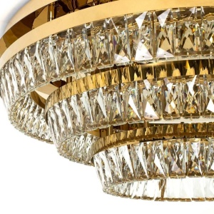 Lustra aplicata LED, Plafoniera, Auriu, Sticla, SAYOV 80 auriu - Img 3