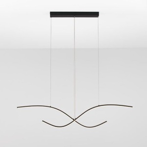 Lustra BRIO neagra liniara cu iluminat LED CCT 248253 universul-luminii.ro