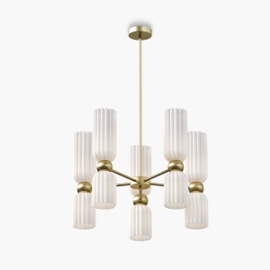 Lustra, Candelabru design modern Antic Alb - Img 2