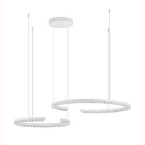 Lustra circulara aluminiu alb GREAMY D-93cm