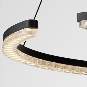 Lustra circulara aluminiu negru GREAMY D-85cm 623263 universul-luminii.ro