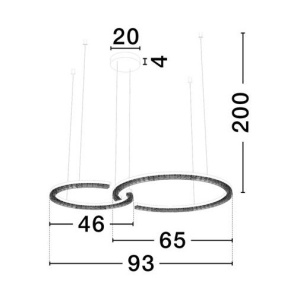 Lustra circulara aluminiu negru GREAMY D-93cm 623293 universul-luminii.ro