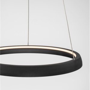 Lustra circulara aluminiu negru LED CCT OVIA 60cm, 2, universul-luminii.ro