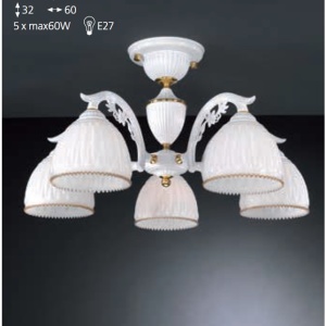 Lustra clasica cu 5 brate design italian 9601 202953 universul-luminii.ro
