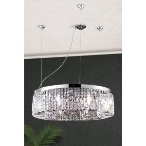 Lustra cristal Asfour design modern de lux Ring 80cm chrome plated 198483 universul-luminii.ro
