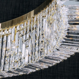 Lustra cristal Asfour XXL design modern de lux Ring 140cm gold 130023 universul-luminii.ro