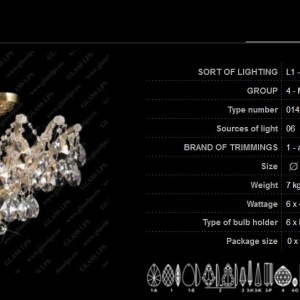 Lustra cristal Bohemia diametru 50cm, L14 014/06/1-A - Img 5