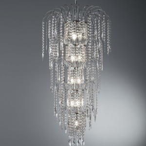 Lustra cristal casa scarii design LUX Waterfall 13L 1313-13CC SRT 42793 universul-luminii.ro