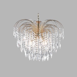 Lustra cristal suspendata design elegant Waterfall gold 5L 5175-5 SRT 62543 universul-luminii.ro
