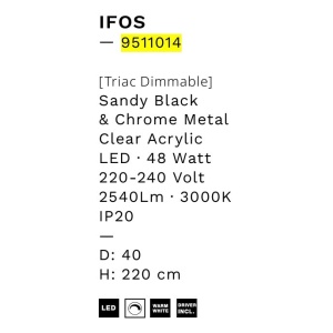 Lustra cu 10 pendule LED design modern IFOS - Img 8