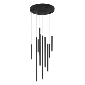 Lustra cu 10 pendule LED design tubular TRIMLE