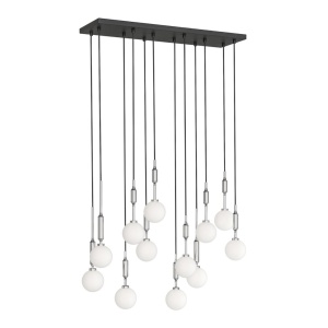 Lustra cu 12 pendule Ero XII Crom 80x25