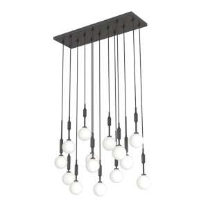 Lustra cu 14 pendule Ero XIV Negru 80x25