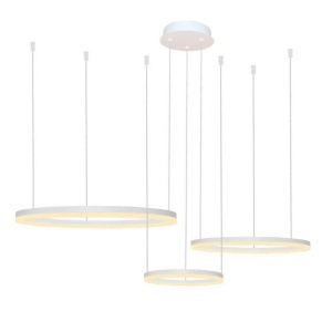 Lustra cu 3 inele LED si telecomanda HALO PENDANT WH 80+60+40 CCT