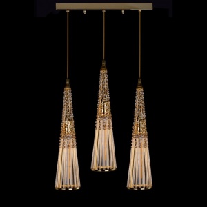 Lustra cu 3 pendule cristal Bohemia design LUX AMADEUS 03-CH