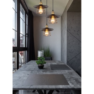 Lustra cu 3 pendule design clasic Viejo negru mat, cupru 33cm 113873 universul-luminii.ro